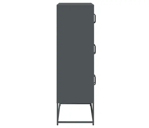 Highboard Antracīts 68X39X123 Cm Tērauds Vidaxl