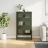 Highboard Olive Green 68X39X123 Cm Tērauds Vidaxl