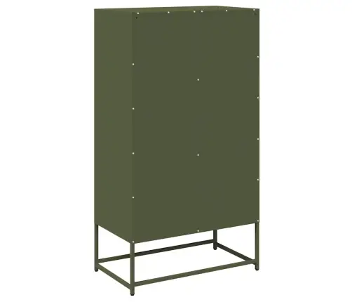 Highboard Olive Green 68X39X123 Cm Tērauds Vidaxl