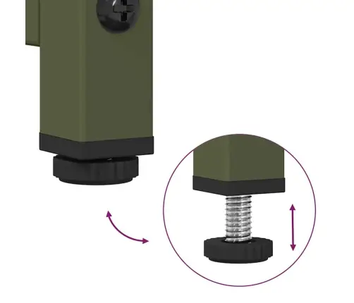 Highboard Olive Green 68X39X123 Cm Tērauds Vidaxl