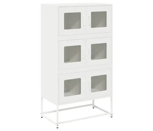 Highboard White 68X39X123 Cm Plienas
