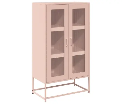 Highboard Pink 68X39X123 Cm Tērauds Vidaxl