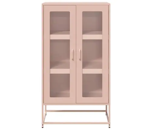Highboard Pink 68X39X123 Cm Tērauds Vidaxl