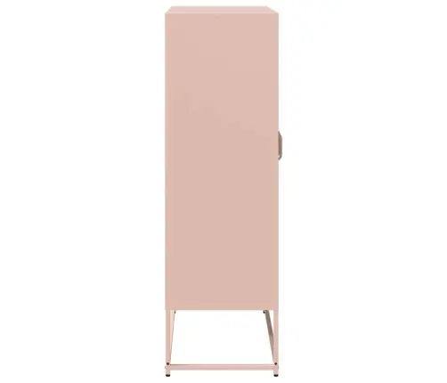 Highboard Pink 68X39X123 Cm Tērauds Vidaxl
