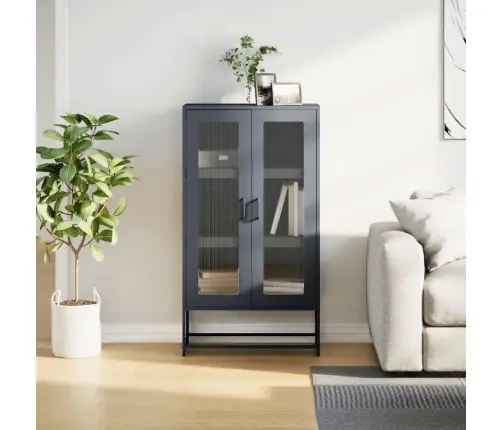 Highboard Antracīts 68X39X123 Cm Tērauds Vidaxl