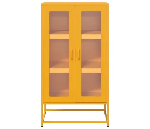 Highboard Sinepdzeltens 68X39X123 Cm Tērauds Vidaxl