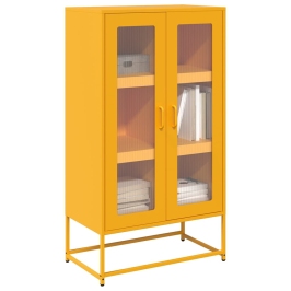 Highboard Sinepdzeltens 68X39X123 Cm Tērauds Vidaxl