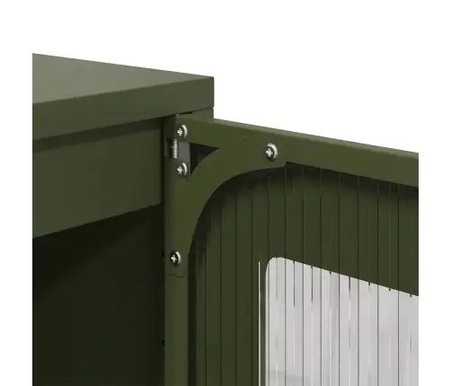 Highboard Olive Green 68X39X123 Cm Tērauds Vidaxl