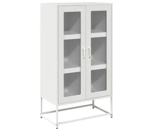 Highboard White 68X39X123 Cm Tērauds Vidaxl Highboard White 68X39X123 Cm Tērauds Vidaxl