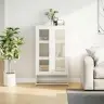 Highboard White 68X39X123 Cm Tērauds Vidaxl Highboard White 68X39X123 Cm Tērauds Vidaxl