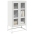 Highboard White 68X39X123 Cm Tērauds Vidaxl