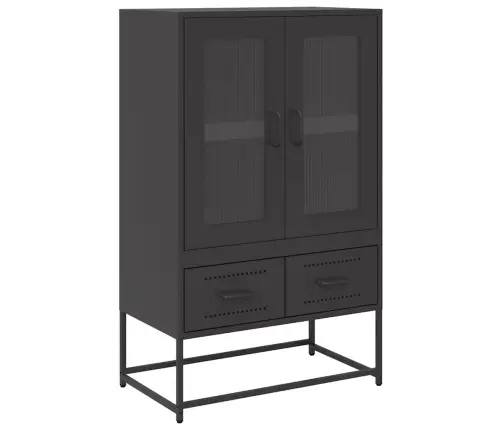 Kumode, Melna, 68X39X111,5 Cm, Tērauds Vidaxl