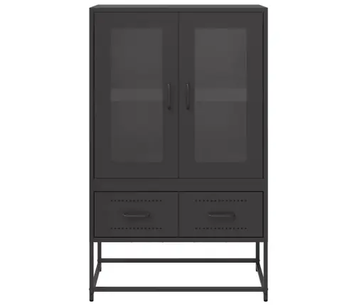 Kumode, Melna, 68X39X111,5 Cm, Tērauds Vidaxl