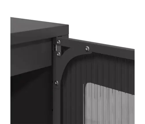 Kumode, Melna, 68X39X111,5 Cm, Tērauds Vidaxl