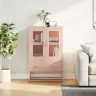 Augstais Skapītis, Rozā, 68X39X111,5 Cm, Tērauds Vidaxl Augstais Skapītis, Rozā, 68X39X111,5 Cm, Tērauds Vidaxl