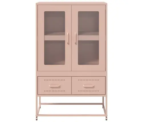 Augstais Skapītis, Rozā, 68X39X111,5 Cm, Tērauds Vidaxl Augstais Skapītis, Rozā, 68X39X111,5 Cm, Tērauds Vidaxl