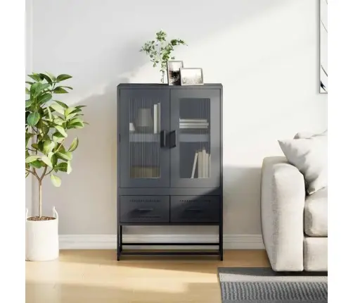 Komoda, Antracito, 68X39X111,5 cm Plienas