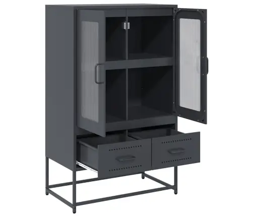 Komoda, Antracito, 68X39X111,5 cm Plienas