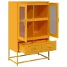 Komoda, Garstyčių Geltonos Spalvos, 68X39X111,5 cm Plienas