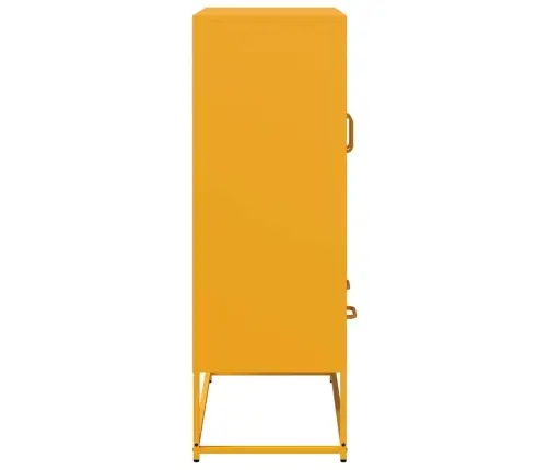 Komoda, Garstyčių Geltonos Spalvos, 68X39X111,5 cm Plienas