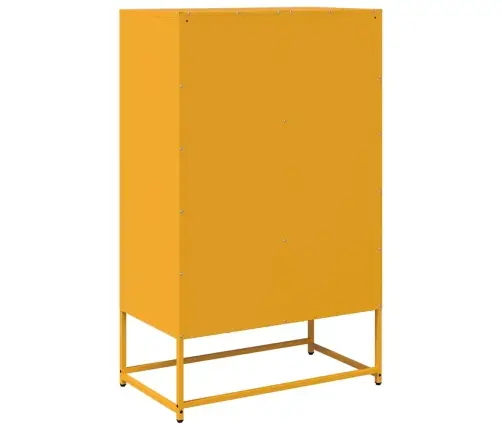 Komoda, Garstyčių Geltonos Spalvos, 68X39X111,5 cm Plienas