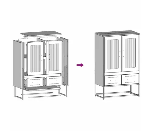 Komoda, Garstyčių Geltonos Spalvos, 68X39X111,5 cm Plienas