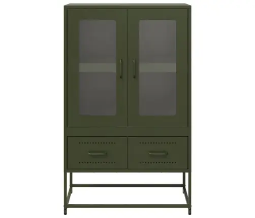 Kõrge Kapp, Oliiviroheline, 68X39X111,5 cm Teras