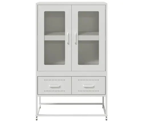 Augstais Skapītis, Balts, 68X39X111,5Cm, Tērauds Vidaxl