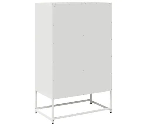 Augstais Skapītis, Balts, 68X39X111,5Cm, Tērauds Vidaxl