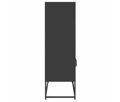 Highboard Black 68X39X123 Cm Teras