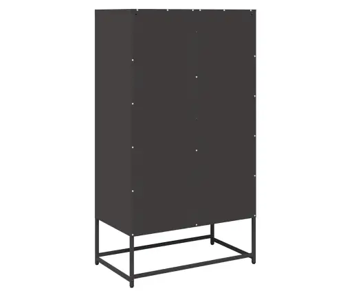 Highboard Black 68X39X123 Cm Teras