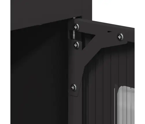 Highboard Black 68X39X123 Cm Teras