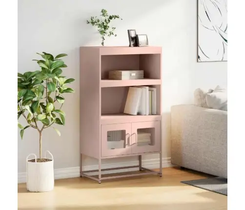 Highboard Pink 68X39X123 Cm Tērauds Vidaxl