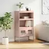 Highboard Pink 68X39X123 Cm Tērauds Vidaxl