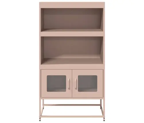 Highboard Pink 68X39X123 Cm Tērauds Vidaxl