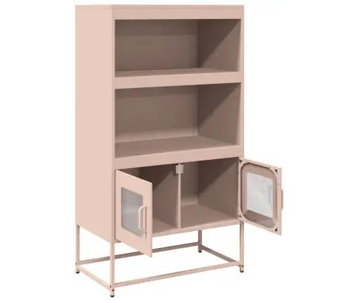 Highboard Pink 68X39X123 Cm Tērauds Vidaxl