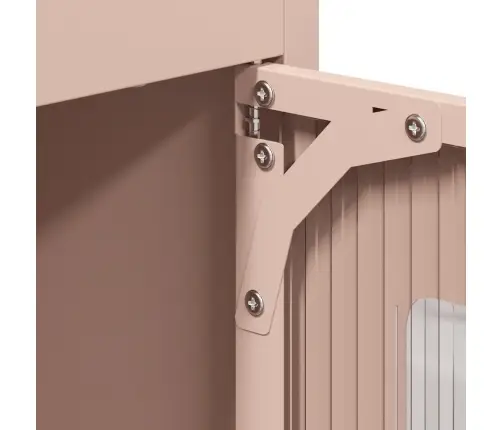 Highboard Pink 68X39X123 Cm Tērauds Vidaxl