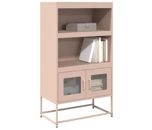 Highboard Pink 68X39X123 Cm Tērauds Vidaxl