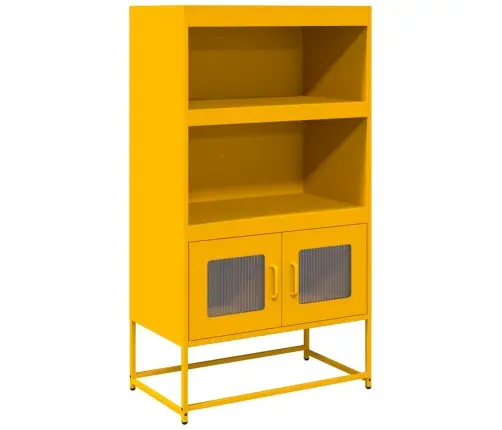 Highboard Sinepdzeltens 68X39X123 Cm Tērauds Vidaxl
