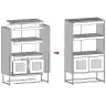 Highboard Sinepdzeltens 68X39X123 Cm Tērauds Vidaxl