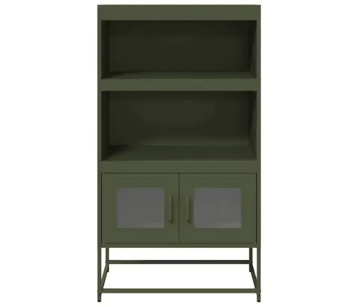 Highboard Olive Green 68X39X123 Cm Plienas