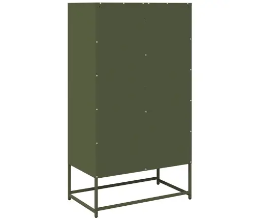 Highboard Olive Green 68X39X123 Cm Plienas