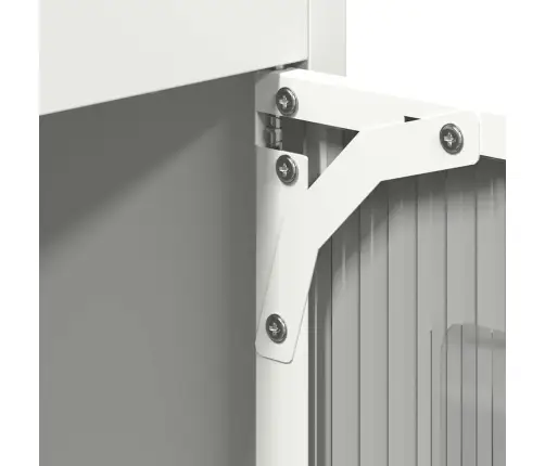 Highboard White 68X39X123 Cm Tērauds Vidaxl