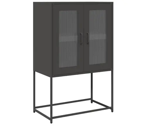 Highboard Black 68X39X107 Cm Tērauds Vidaxl Highboard Black 68X39X107 Cm Tērauds Vidaxl