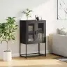 Highboard Black 68X39X107 Cm Tērauds Vidaxl Highboard Black 68X39X107 Cm Tērauds Vidaxl