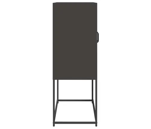 Highboard Black 68X39X107 Cm Tērauds Vidaxl Highboard Black 68X39X107 Cm Tērauds Vidaxl