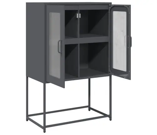 Highboard Antracīts 68X39X107 Cm Tērauds Vidaxl