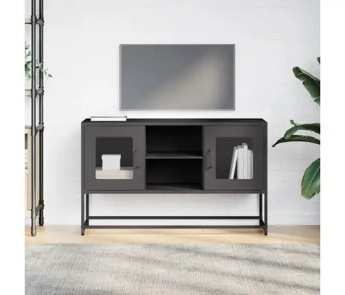 Tv Skapītis, 100,5X39X60,5 Cm, Tērauds, Melns Vidaxl