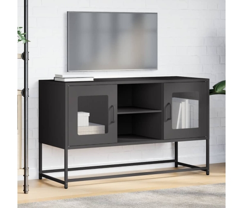 Tv Skapītis, 100,5X39X60,5 Cm, Tērauds, Melns Vidaxl