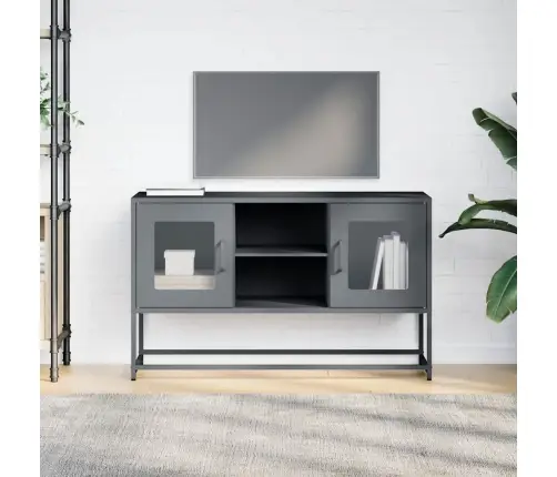 Tv Skapītis, 100,5X39X60,5 Cm, Tērauds, Antracītpelēks Vidaxl
